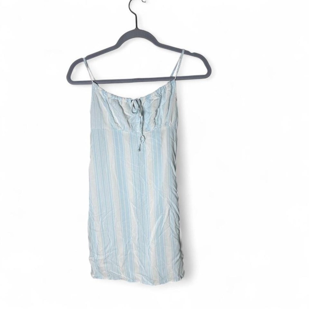 Rue21 blue striped mini dress with tie front detail Size S #summerdress #striped